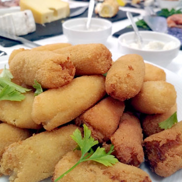 Freshly made croquettes in the vegetarian department